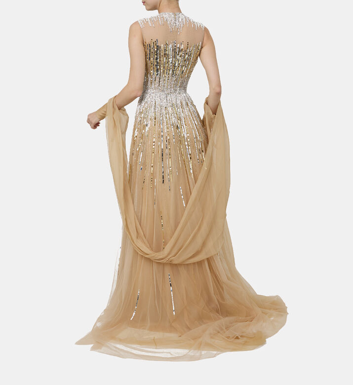 Beadwork Sequined Maxi Gown Beadwork Sequined Maxi Gown