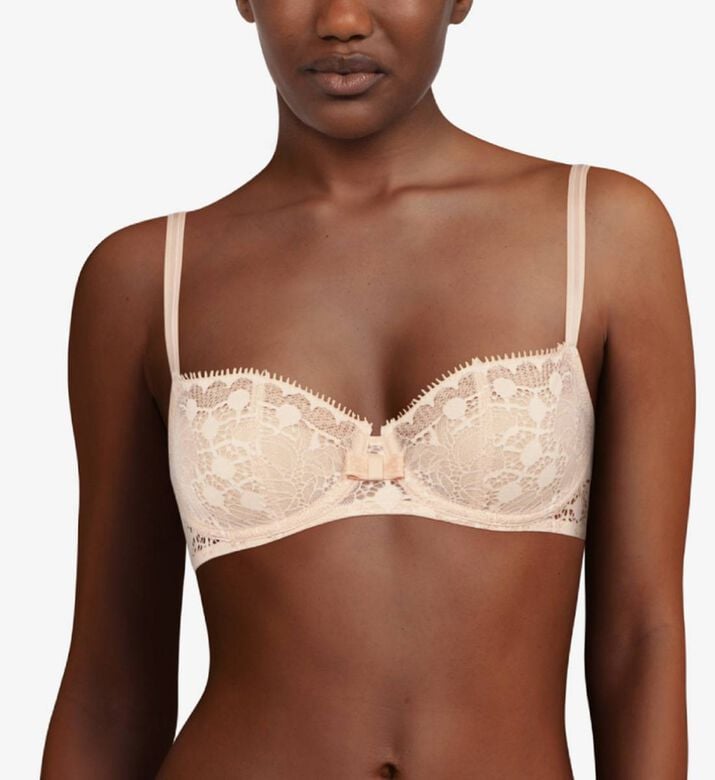 Chantelle Day-to-night Half-cup Bra, Beige, 34, F, Model View