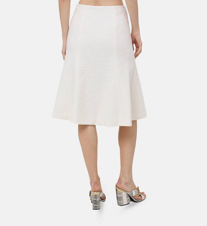 تنورة ريلم متوسطة الطول واسعة