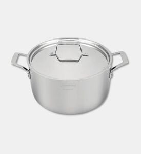 Tramontina Deep Casserole Grano, Silver, 24-cm, Packshot View