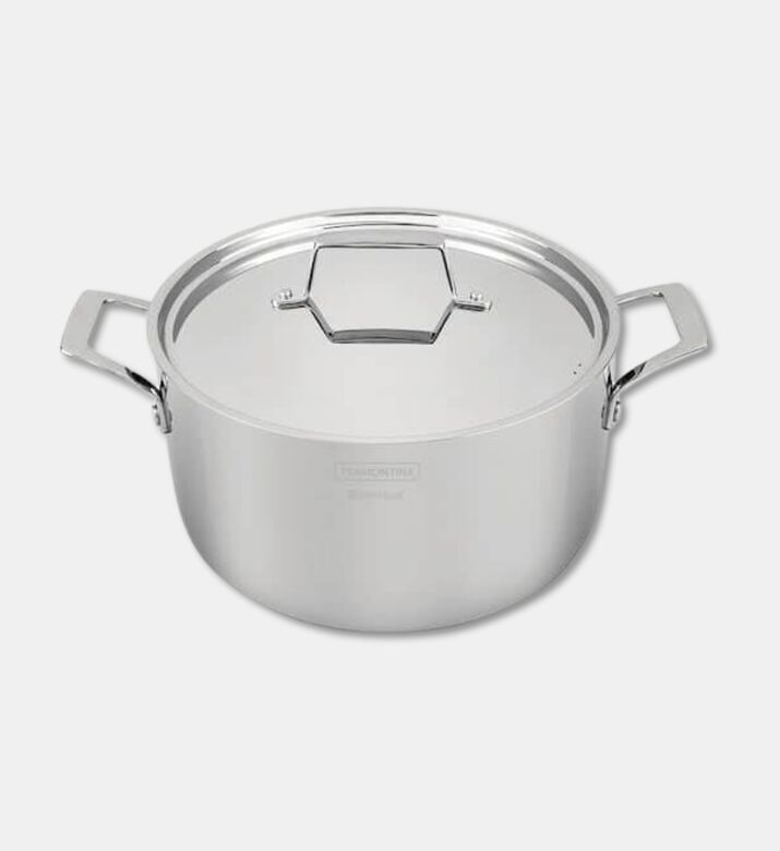 Tramontina Deep Casserole Grano, Silver, 24-cm, Packshot View