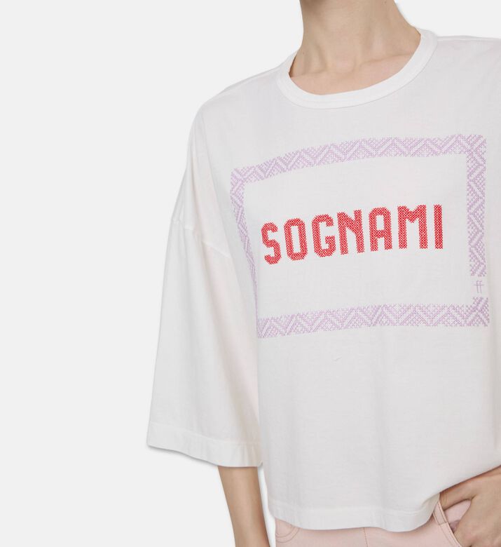 Forte-Forte Oversized Logo-embroidery T-shirt, Model View