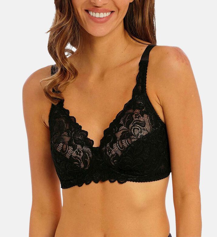 Semi-sheer Design V-neck Bra