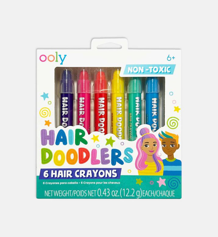 Ooly Hair Doodlers 6-piece Hair Crayons Set, Packshot View
