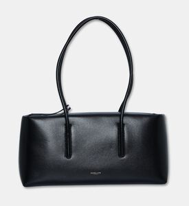 Demellier Slim Shoulder Tote Bag, Black, Packshot View