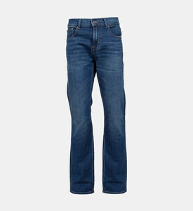 بنطال جينز دنيم بقصة مستقيمة