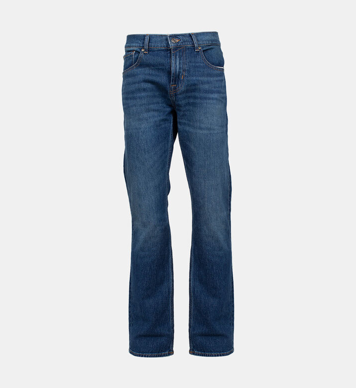 بنطال جينز دنيم بقصة مستقيمة