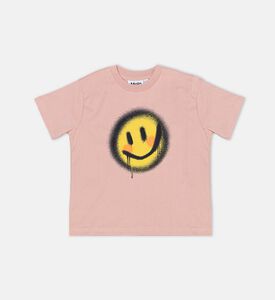 تيشيرت رايلي بطبعة وجه مبتسم غرافيتي