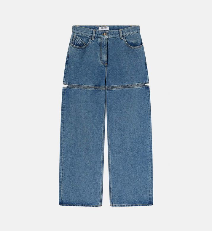 Side Cut-out Denim Pants