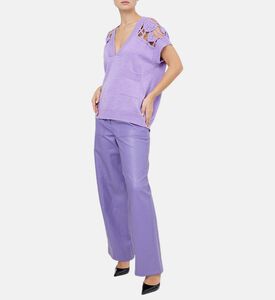 Wool Lace-details V-neck Vest