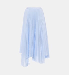 Asymmetrical Pleated Midi Skirt