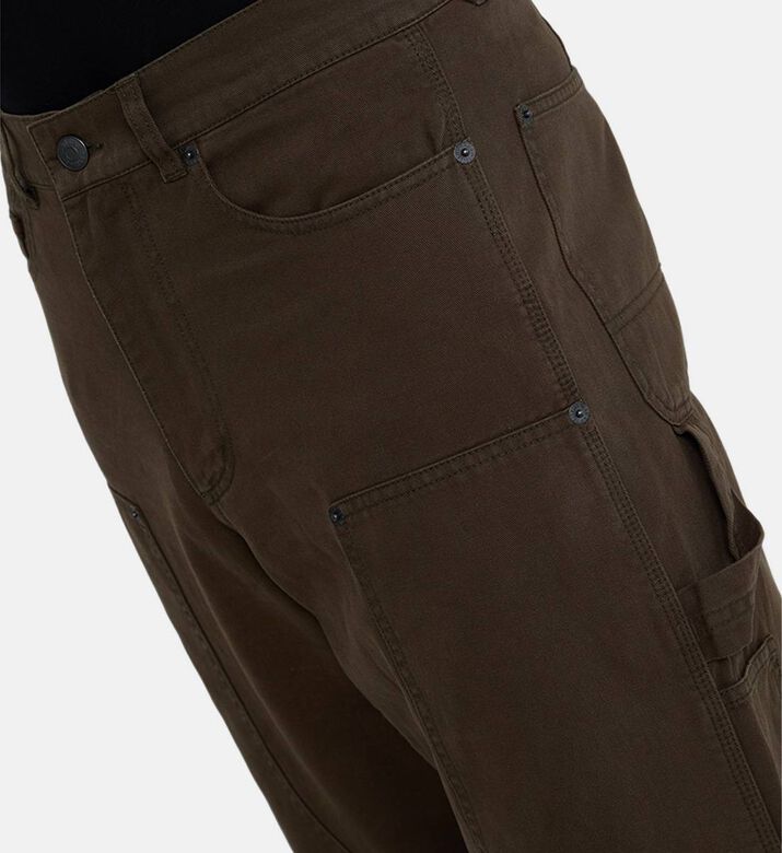 Cotton Multi-pocket Straight-leg Pant