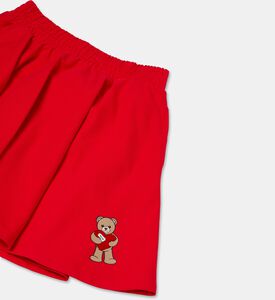 Moschino Kids Logo Bear Flared Mini Skirt, Packshot View