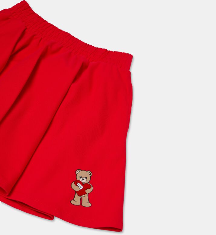 Moschino Kids Logo Bear Flared Mini Skirt, Packshot View