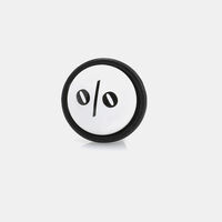 Percent Ceramic Round Knob