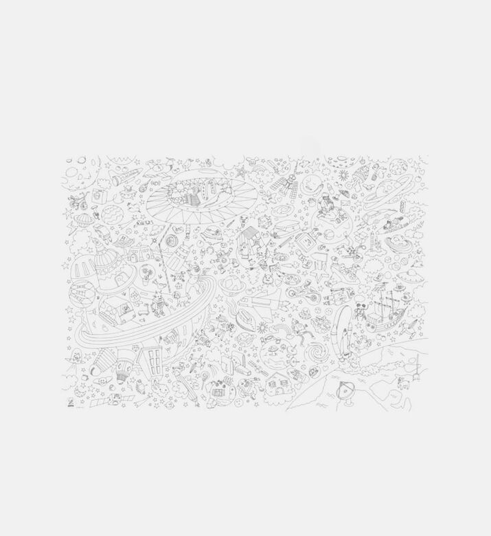 ملصق كبير للتلوين عن الكون