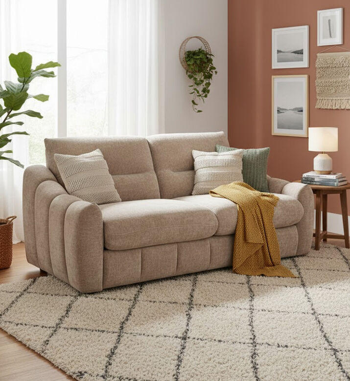 Home Deco and More Carlo Sofa Bed, Brown, Packshot View