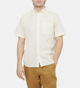 قميص بوبلين قطن بجيب على الصدر