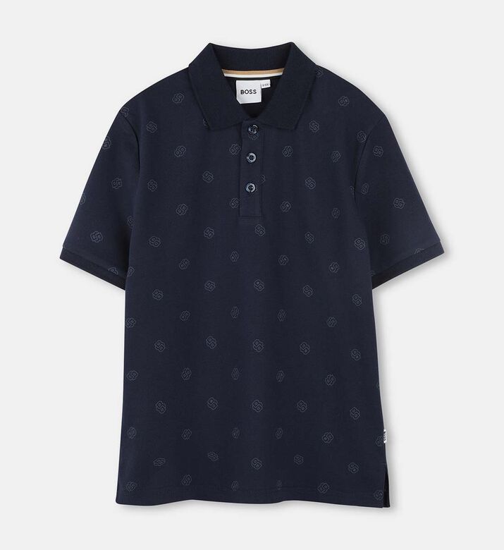 Embroidered Logo-print Short-sleeve Polo Shirt