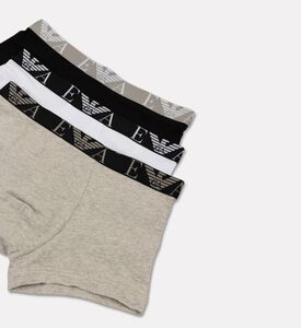 Emporio Armani Logo Elastic Waistband 3-pack Short-leg Boxers Set, Grey, Xl, Packshot View