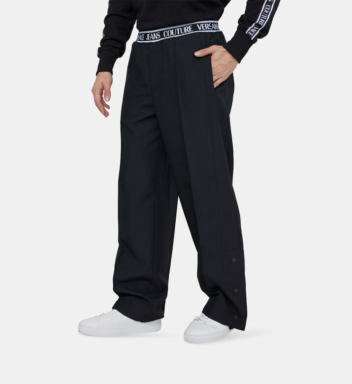 Logo-waistband Straight-leg Pants