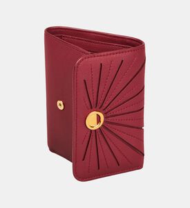 Camille Fournet Signature Pleated Calf Leather Wallet, Burgundy, Packshot View