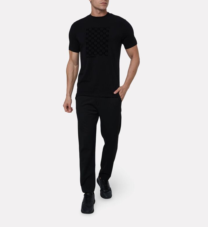 Les Deux Button Closure Slip Pockets Pants, Black, 36-30, Model View