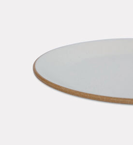 Home Deco and More Dual Round Dinner Plate Set Of 4, Beige, 28-cm, Packshot View