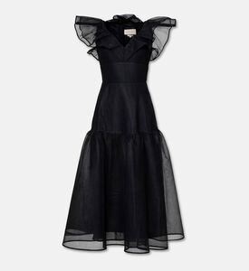 Poca and Poca Ruffled Mesh Sleeveless Midi Dress, Packshot View