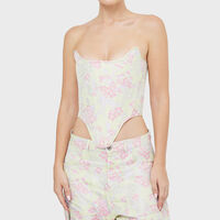 Flower Brocade Shaped Corset
