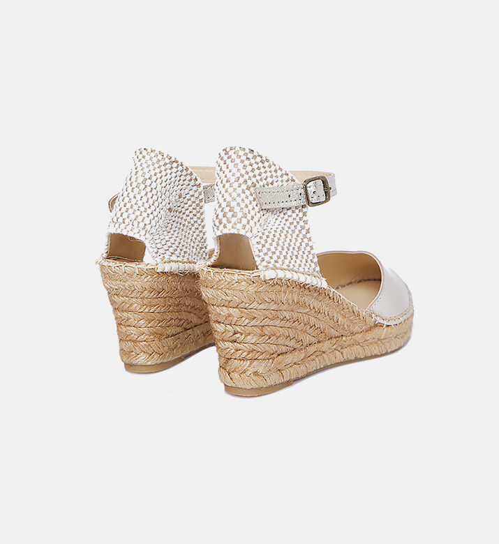 Metallic Wedge Sandals