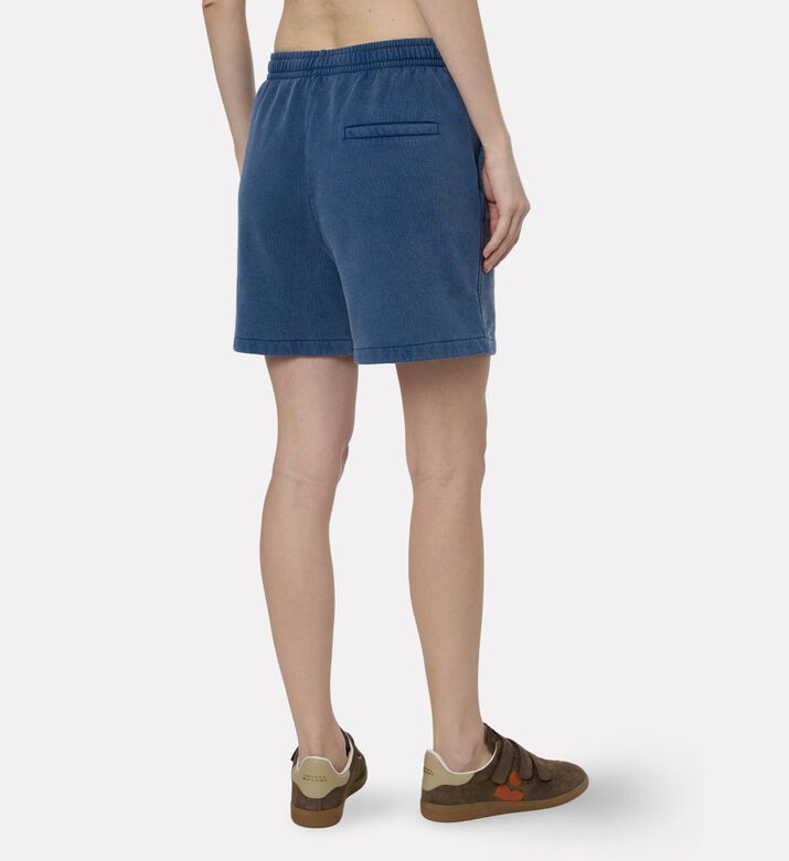 Isabel Marant Cotton Drawstring Shorts, Indigo, 40, Model View