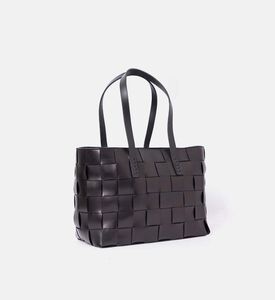 Dragon Diffusion Japan Handwoven Leather Tote Bag, Black, Packshot View