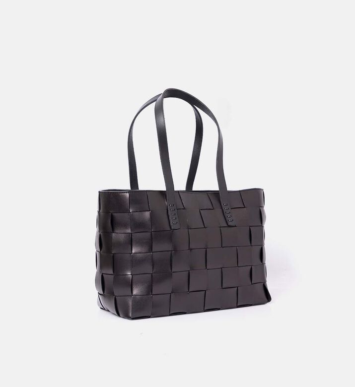 Dragon Diffusion Japan Handwoven Leather Tote Bag, Black, Packshot View