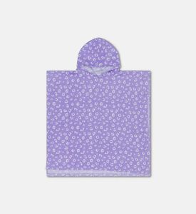 منشفة شاطئ بونشو بنقشة ليوبارد بلون ليلكي