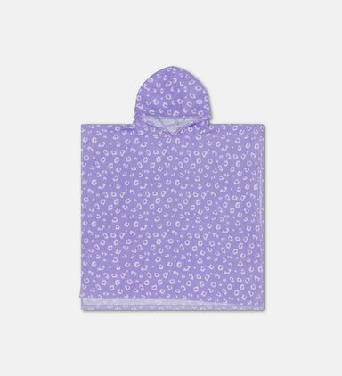Lila Leopard-print Beach Poncho Towel