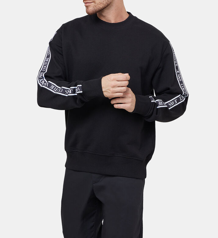 سويت شيرت قطن بشريط لوغو سويت شيرت قطن بشريط لوغو