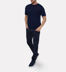 Corneliani Lightweight Virgin Wool Knit Shirt, Dark-blue, 58, Model View