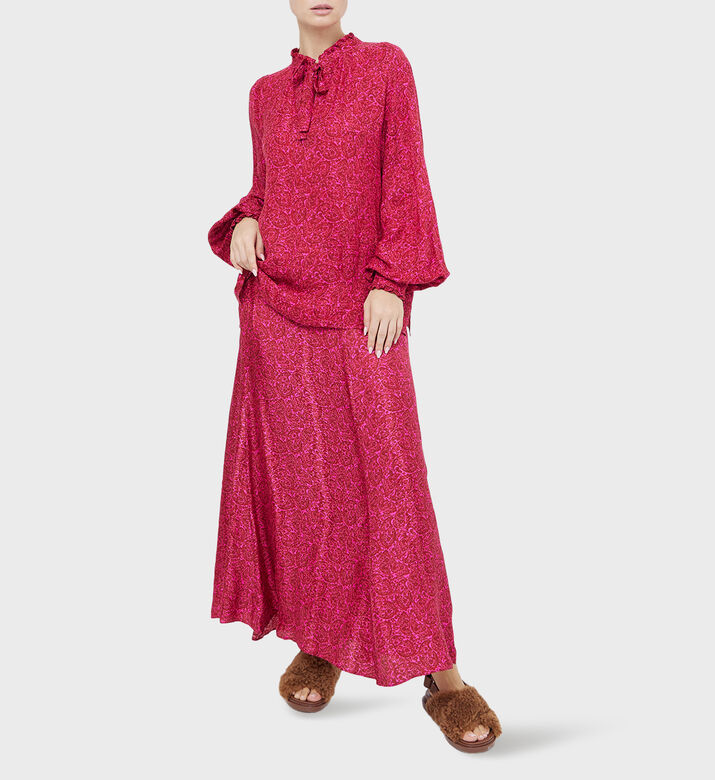 Printed Long Straight Skirt