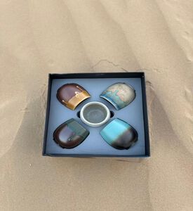 Tohfa Luxe Amber 5-piece Ceramic Cup Gift Set, Packshot View