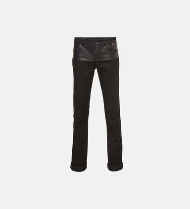 Gucci Cotton Leather Trim Pants Preowned