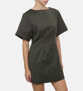 فستان غلاديس قصير بأكمام واسعة