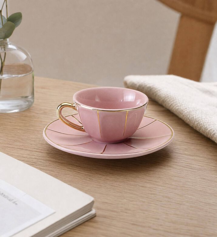 Bitossi Espresso Cup Porcelain Set, Model View