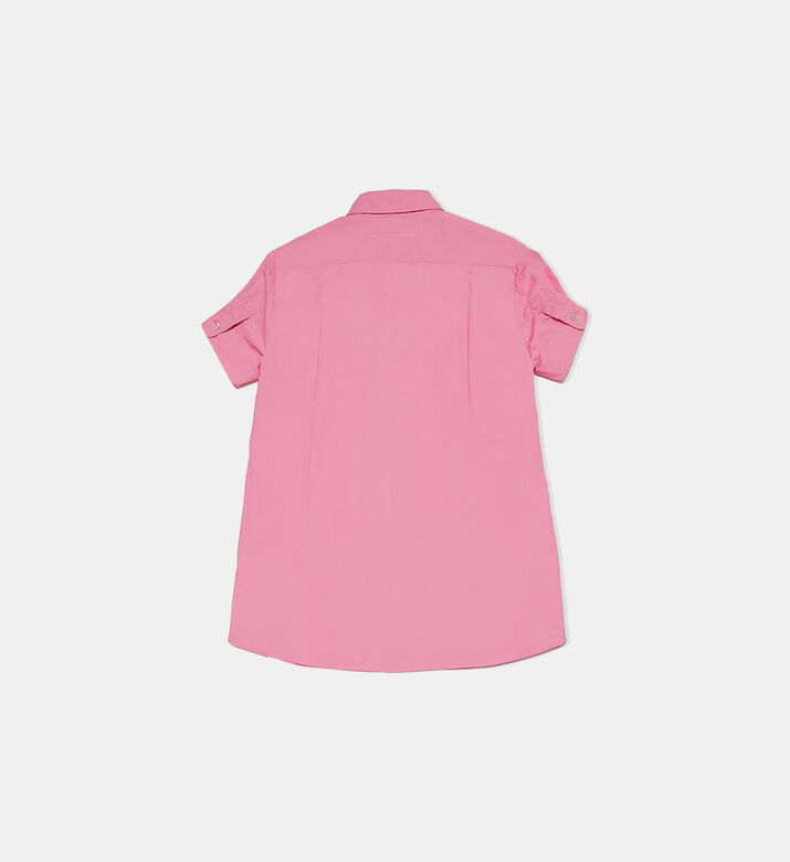 Girl Logo-embroidered Shirt Dress