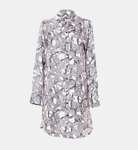 فستان بنمط قميص رايس حرير