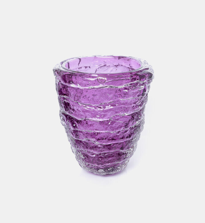 Gileno Crystal Frosted Round Vase, Packshot View
