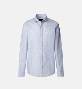 قميص قطن بطبعة أوراق صغيرة