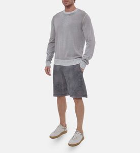 شورت بخصر مطاطي وطبعة على كامله