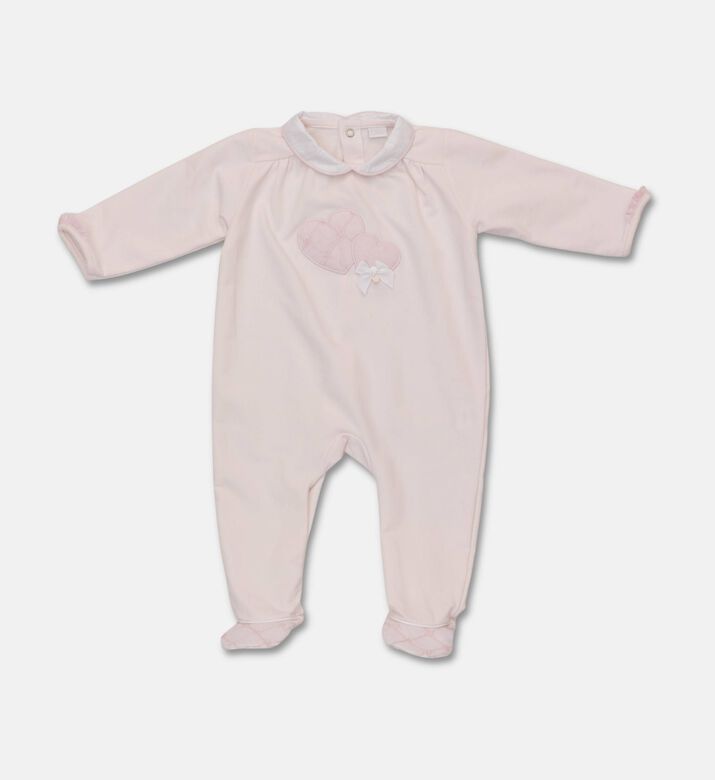 My First Collection Heart-appliqu&eacute; Long-sleeve Rompersuit, Packshot View