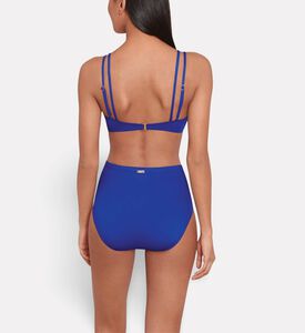 Ralph Lauren Underwired Ruffle Bikini Bra, Blue, 08, Model View